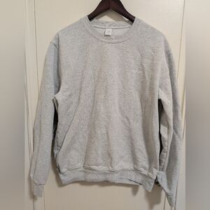 JJJJOUND J95 Heavyweight Brushed Fleece Crewneck Sweater Size L Ash Grey